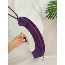 Veronica Art  Renkli Clutch El Çantası Mor