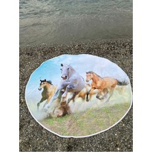 Yuvarlak Plaj, Kamp, Piknik Örtüsü Çap 150 cm