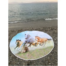 Yuvarlak Plaj, Kamp, Piknik Örtüsü Çap 150 cm