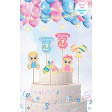 Deniz Parti Cinsiyet Temalı Pasta Üstü Figür Set