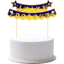 Deniz Parti Sarı Lacivert Taraftar Pasta Üstü Banner