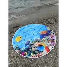Yuvarlak Plaj, Kamp, Piknik Örtüsü Çap 150 cm