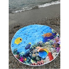 Yuvarlak Plaj, Kamp, Piknik Örtüsü Çap 150 cm