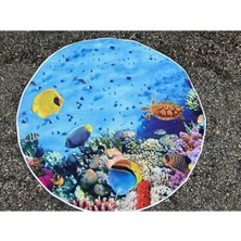 Yuvarlak Plaj, Kamp, Piknik Örtüsü Çap 150 cm