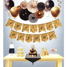 Deniz Parti Iyiki Doğdun Altın Temalı Uzar Yazı Banner