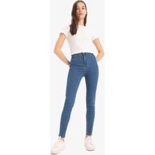 DeFacto Jegging Yüksek Bel Bilek Boy Dar Paça Basic Düz Jean Pantolon B7498AX25SP