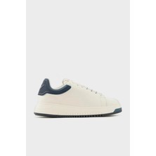 Emporio Armani Hakiki Deri Logolu Sneaker Ayakkabı Erkek Ayakkabı EM003663 AF18212 FB060