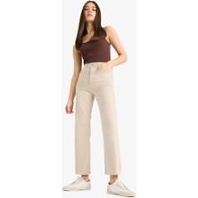 DeFacto Crop Flare Fit Yüksek Bel Bilek Boy Jean Pantolon E8017AX25SM