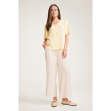 DeFacto Regular Fit Cep Detaylı Geniş Paça Pantolon F0988AX25SM