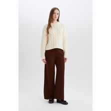 DeFacto Relax Fit Triko Pantolon Basic Beli Lastikli E2940AX24WN