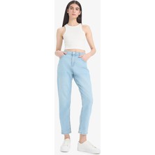 DeFacto Comfort Mom Yüksek Bel Kısa Paça Jean Pantolon E1677AX25SM