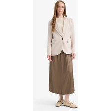 DeFacto A Kesim Basic Düz Saten Maxi Etek D2139AX25SP