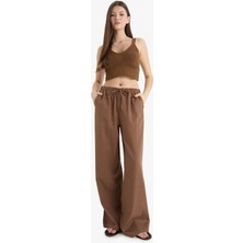 DeFacto Wide Leg Keten Karışımlı Pantolon E1981AX25SM