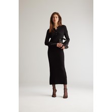 DeFacto Basic Düz Midi Triko Kalem Etek E5361AX25SP