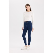 DeFacto Jegging Yüksek Bel Bilek Boy Dar Paça Basic Düz Jean Pantolon B7498AX25SP