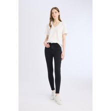 DeFacto Jegging Yüksek Bel Bilek Boy Dar Paça Basic Düz Jean Pantolon B7498AX25SP