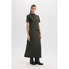DeFacto A Kesim Beli Lastikli Basic Normal Bel Maxi Etek D5407AX24AU