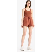 DeFacto Regular Fit Beli Bağcıklı Cepli Şort D3327AX25SP