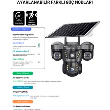 RX66G Solar Güvenlik Kamerası Türkçe 4G Sim Kartlı PTZ Hareketli Gece Görüşlü Güneş Panelli Kamera