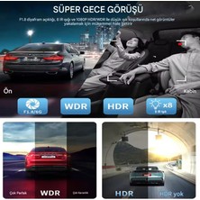 CC-40 WiFi Full HD Türkçe 4 Kameralı Araç İçi Güvenlik Kamerası | Ön, Arka, İç Kayıt | 64GB Uyumlu | Gece Görüşlü
