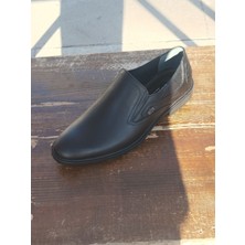 Erkek Kışlık Kundura Hakiki Iç Dış Deri Kauççuk Taban Bağcıksız ve Kaymaz Taban