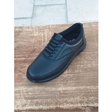 Erkek Sportif Kışlık Kundura Hakiki Deri  Kauççuk Taban Otobetik ve Bağsız Lastikli