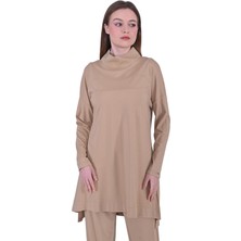 Kulaklı Pantolon Takım Camel