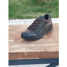 Erkek Sportif Kışlık Kundura Hakiki Deri  Kauççuk Dişli Taban Otobetik ve Bağlı