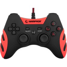 Snopy Rampage SG-R218 Ps3/pc x Input Kırmızı USB 1.8m Joypad