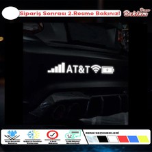 Telefon Ekranı Stilinde Araba Stickerı – At&t Şarj Sinyal Wifi Tasarım – 20X5CM