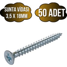 Sunta Vidası 3,5X18MM Çinko Ahşap Mdf Montaj VIDASI(3,5X18MM)