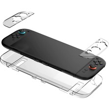 Teknoroket Nintendo Switch 2 Koruyucu Taşıma Çantası , Temperli Cam Ekran Koruyucu ve Şok Emici Şeffaf Komple Kılıf Seti