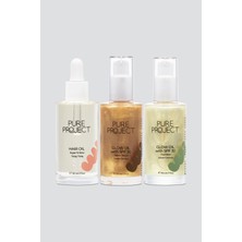 Let The Shine In Işıltı ve Bakım Seti (Çanta Hediye) | Silver Oil & Bronze Oil & Hair Oil 3 x 50ML