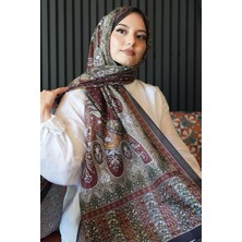 Karma Motif Desen Bordo Soft Pamuk Şal