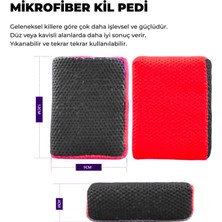 Mg Ps Mikrofiber El Kil Pedi 12X9 cm (Kırmızı) - Süngerli Clay Pad Sponge Block