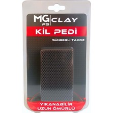 Mg Ps Süngerli  Kil Bloğu 10X6 cm (Siyah) - Clay Pad Sponge Block