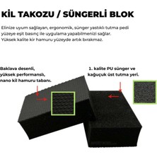 Mg Ps Süngerli  Kil Bloğu 10X6 cm (Siyah) - Clay Pad Sponge Block