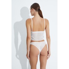 Dolgusuz Uzun Dantelli B Cup Bralet Takım Ekru