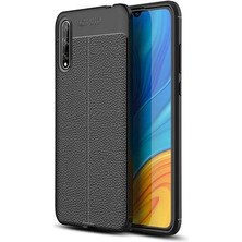 Ceponya Huawei P Smart Deri Desenli Kamera Korumalı Silikon