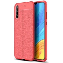 Ceponya Huawei P Smart Deri Desenli Kamera Korumalı Silikon