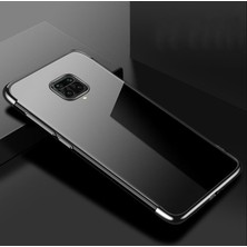 Ceponya Xiaomi Redmi Note 9 Pro / 9s Köşeleri Renkli Kamera Korumalı Şeffaf Kılıf