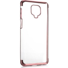 Ceponya Xiaomi Redmi Note 9 Pro / 9s Köşeleri Renkli Kamera Korumalı Şeffaf Kılıf