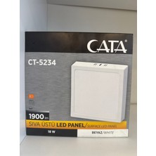 Cata 18 Watt Kare Sıva Üstü LED Armatür - Beyaz Işık CT-5234B