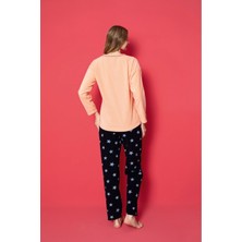 Kadın Homewear Peluş Polar Yeni Sezon Pijama Takımı