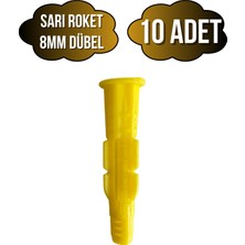 DS Yapı Roket Sarı 8mm Dübel Beton Tuğla Briket Dubeli(8mm)(Sarı)(Roket)