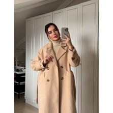 Kemerli Vizon Kaşe Kaban