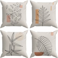 Evdek Abstract 4’lü Kırlent Kılıfı DS23