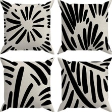 Evdek Abstract 4’lü Kırlent Kılıfı Ds7