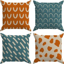 Evdek Geometric 4'lü Kırlent Kılıfı Ds6