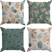 Evdek Abstract 4’lü Kırlent Kılıfı DS10